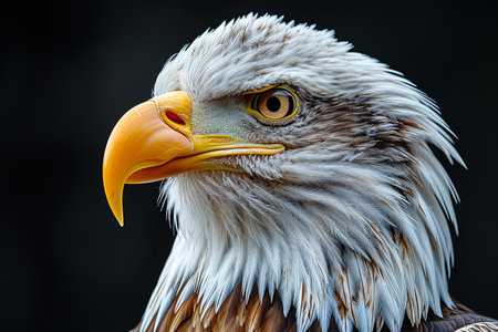 Portrait of an American Bald Eagle (Haliaeetus leucocephalus)の写真素材