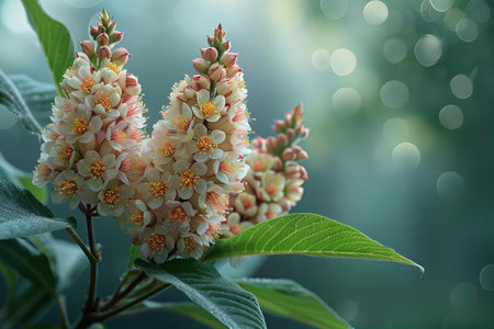 Flowering chestnut tree (Aesculus hippocastanum)