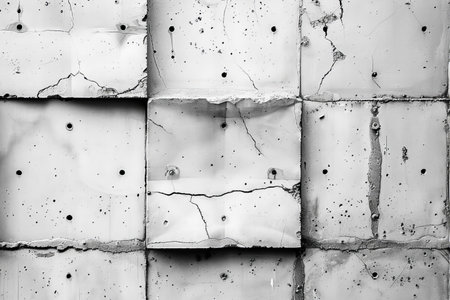 abstract background of old wall with cracked paint. black and white