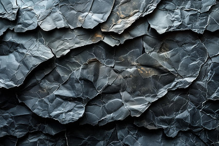 Crumpled black paper as background. Crumpled paper texture