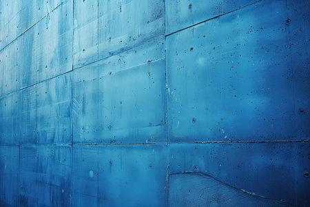 Blue metal wall texture. Abstract background for design with copy space.の素材