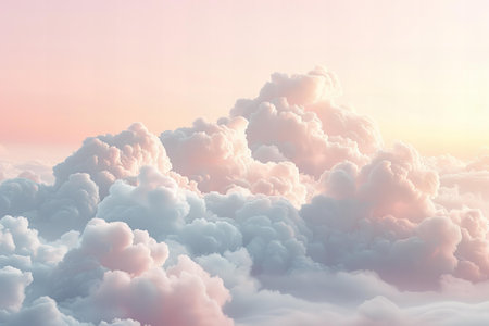 Beautiful cloudscape with sunrise and sunset. 3d rendering.