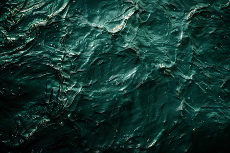 abstract background of green water surface, texture of sea or oceanの写真素材