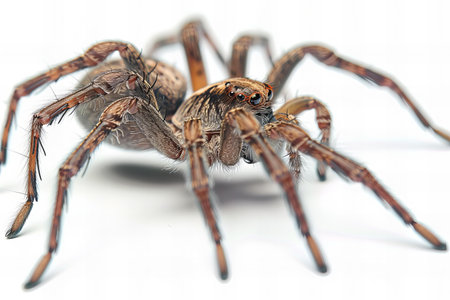 jumping spider isolated on white background. macro. close-upの写真素材