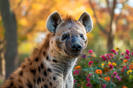 Spotted hyena (Crocuta crocuta) portraitの写真素材