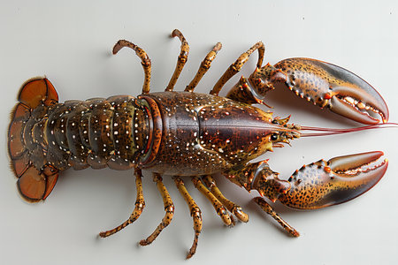 Lobster isolated on white background. Clipping path included.の写真素材