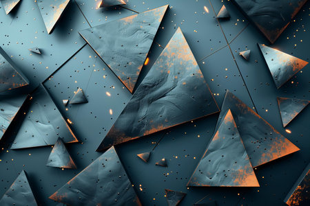 Abstract background with geometrical shapes. 3d rendering, 3d illustration.の写真素材
