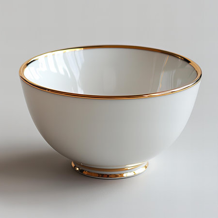 ceramic bowl isolated on white background. 3d render illustration.の写真素材