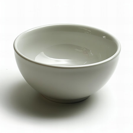 ceramic bowl on a white background, porcelain bowl on a white backgroundの写真素材