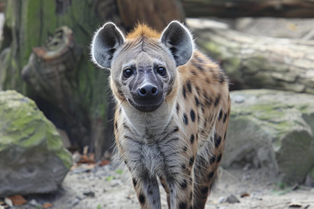 Spotted hyena (Crocuta crocuta) in the zoo
