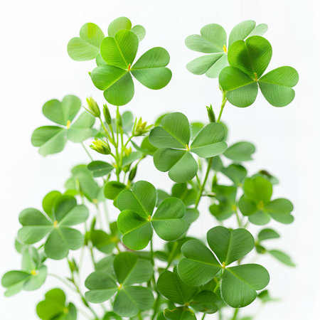 Clover leaves isolated on white background. St.Patrick's Day