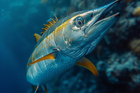 Bluetail fish in the Red Sea. Egypt, Sharm El Sheikhの写真素材
