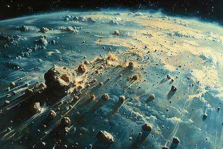 3D illustration of a planet in space. Elements of this image furnished by NASA