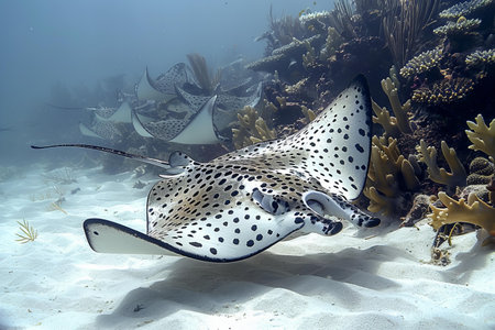 Manta ray in the Red Sea. Egypt, Sharm El Sheikhの写真素材