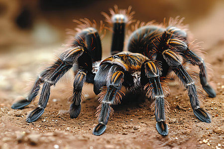 Closeup of tarantula spider (Brachypelma smithi)