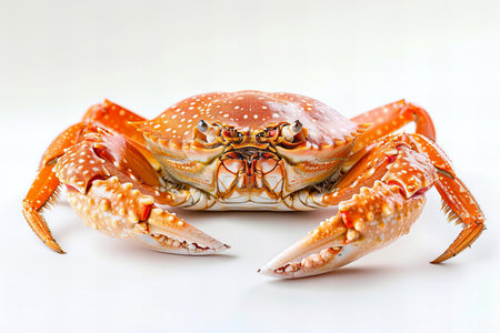 Crab isolated on white background. Clipping path included in file.の写真素材