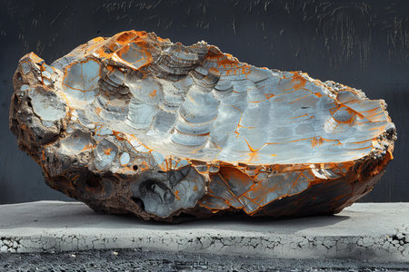 Close up view of the surface of a rock. 3d rendering