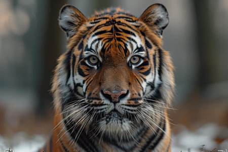 Portrait of a Siberian tiger (Panthera tigris altaica)