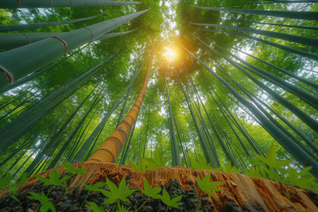 Bamboo forest at Arashiyama, Kyoto, Japan.