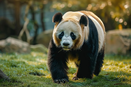 Panda bear in the zoo. Chengdu, Sichuan Province, China
