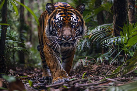 Tiger in the jungle, Thailand.の写真素材