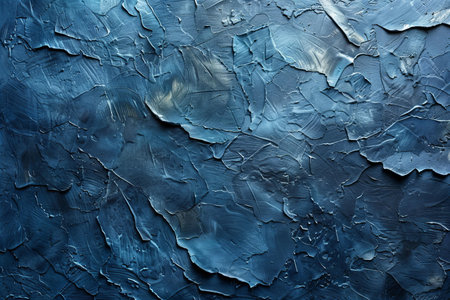 Blue paint on a metal surface close-up. Abstract background.