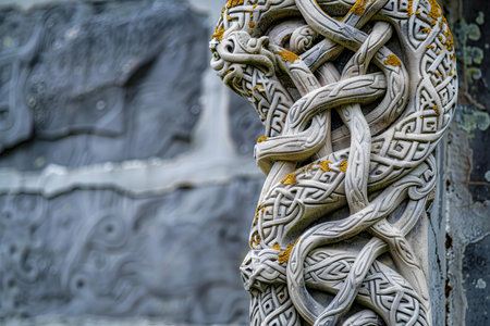 Detail of a sculpture at the entrance to the old cemetery.の写真素材
