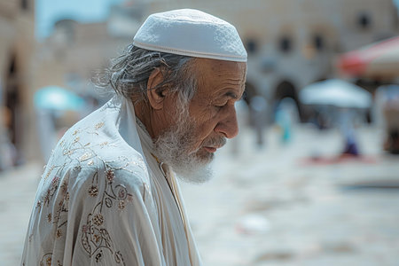 Muslim pilgrims from all over the world gathered to perform Umrah or Hajj at the Haram Mosque in Mecca, Saudi Arabia.の写真素材