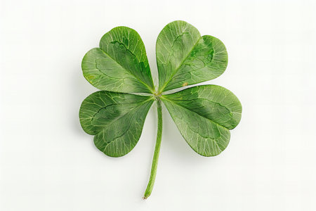 Clover leaf isolated on white background. Clipping path included.
