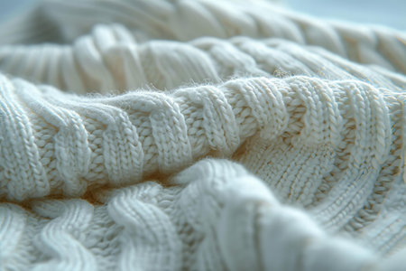 Warm knitted sweater as background, closeup. Winter clothing