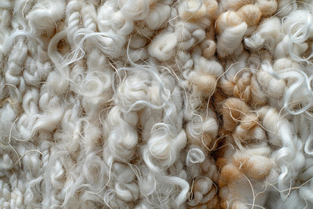 Close up of sheep wool texture. Sheep wool background. Sheep wool texture
