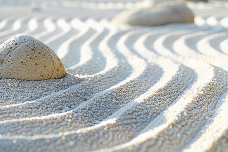 White stones on the sand. の写真素材