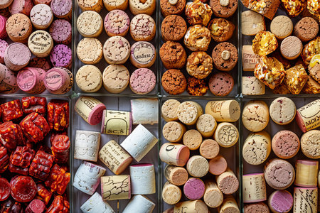 Wine corks for sale at a market in Provence, France