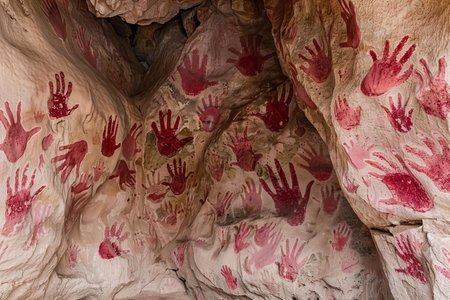 Hands in the cave, Phukradung National Park, Thailand