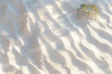White Sands National Monument is a field of white sand dunes composed of gypsum crystals.の写真素材