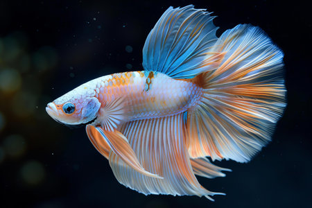 Siamese fighting fish in the aquarium, betta splendens