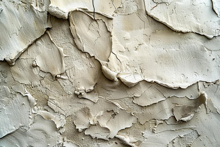 Old white wall with peeling paint. Abstract background and texture for design.の写真素材