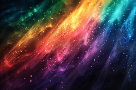 abstract colorful background with bokeh defocused lights and stars