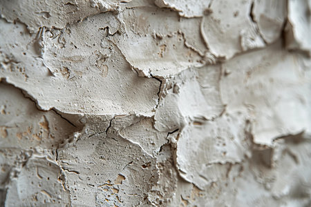 Texture of the old wall with peeling white paint. Abstract background
