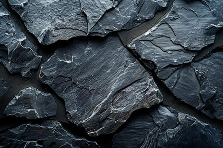 Black slate background or texture. Black stone wall. Abstract background.