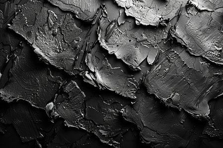 Black oil paint texture. Abstract background for design. Monochrome.