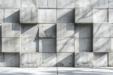 Concrete wall with shadow and sunlight. Abstract background for design.