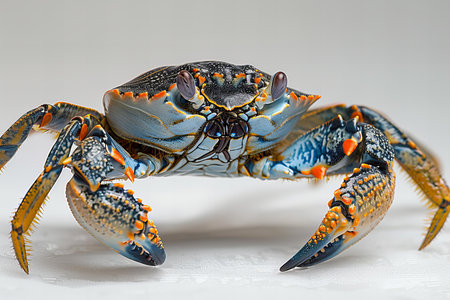 Blue crab isolated on white background. Clipping path included in file.