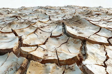 Dry cracked earth background. Global warming, climate change concept.の写真素材