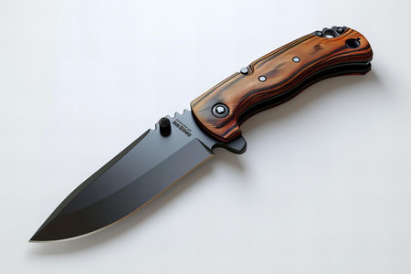 knife on a white background. 3d render image.