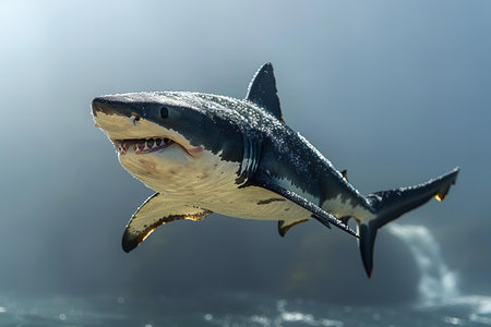 Great White Shark (Carcharodon carcharias)の写真素材