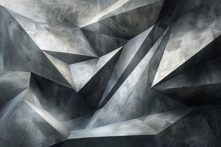 Abstract 3d rendering of geometric shapes. Futuristic background design.