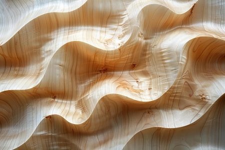 Wooden background with a pattern of curves and lines. Close-upの写真素材