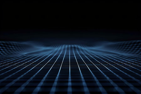 abstract technology background with grid and light effects. 3d illustration