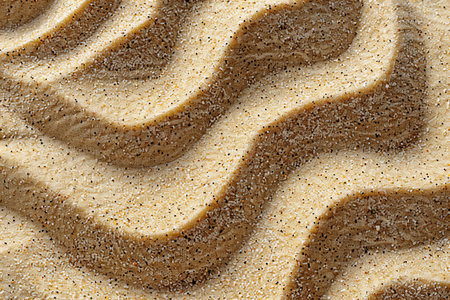 Beach sand background texture. Top view. 3d illustration.の写真素材